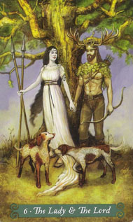 The Lovers in the deck Green Witch Tarot