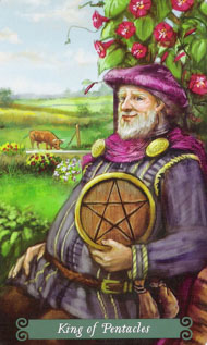 King of Pentacles in the deck Green Witch Tarot