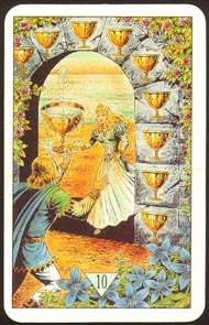 Ten of Cups in the deck Arcus Arcanum Tarot