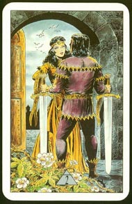 Two of Swords in the deck Arcus Arcanum Tarot