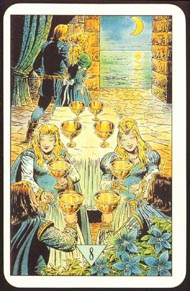 Eight of Cups in the deck Arcus Arcanum Tarot