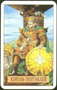 King of Pentacles in the deck Arcus Arcanum Tarot