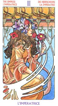 The Empress in the deck Tarot Art Nouveau by Antonella Castelli 