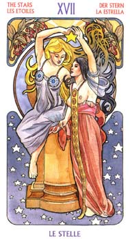 The Star in the deck Tarot Art Nouveau by Antonella Castelli 