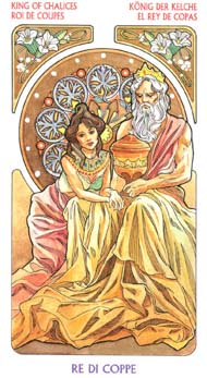 King of Cups in the deck Tarot Art Nouveau by Antonella Castelli 