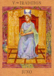 The Hierophant in the deck Goddess Tarot