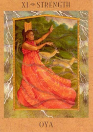 Strength in the deck Goddess Tarot