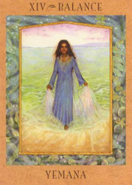 Temperance in the deck Goddess Tarot