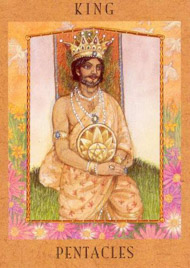 King of Pentacles in the deck Goddess Tarot