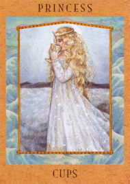 Page of Cups in the deck Goddess Tarot