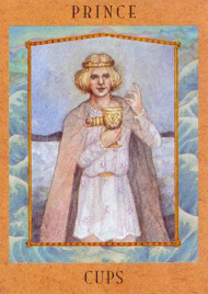 Knight of Cups in the deck Goddess Tarot