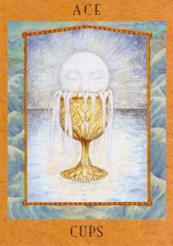 Ace of Cups in the deck Goddess Tarot