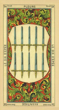 Ten of Swords in the deck The Book of Thoth