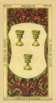 Three of Cups in the deck The Book of Thoth