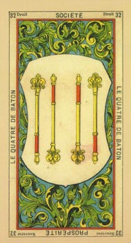 Four of Wands in the deck The Book of Thoth