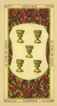 Five of Cups in the deck The Book of Thoth