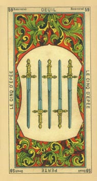 Five of Swords in the deck The Book of Thoth