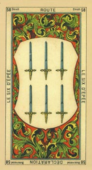 Six of Swords in the deck The Book of Thoth