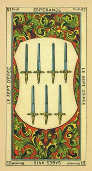 Seven of Swords in the deck The Book of Thoth