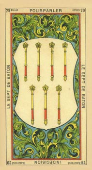 Seven of Wands in the deck The Book of Thoth