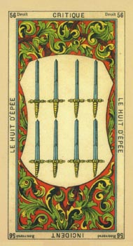 Eight of Swords in the deck The Book of Thoth