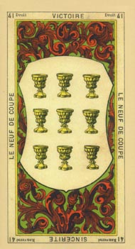 Nine of Cups in the deck The Book of Thoth