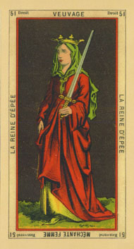 Queen of Swords in the deck The Book of Thoth