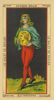 Page of Pentacles in the deck The Book of Thoth