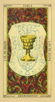 Ace of Cups in the deck The Book of Thoth