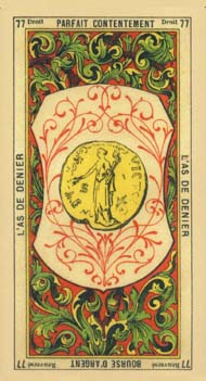 Ace of Pentacles in the deck The Book of Thoth