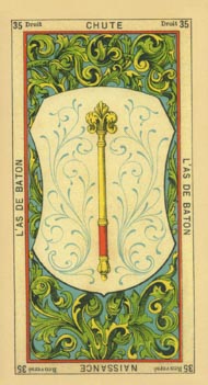 Ace of Wands in the deck The Book of Thoth