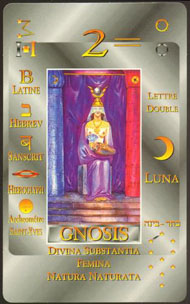 The High Priestess in the deck Kabbalistic Tarot