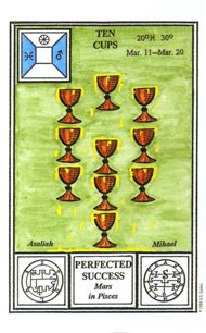 Ten of Cups in the deck Tarot of Ceremonial Magick