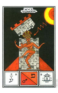 The Tower in the deck Tarot of Ceremonial Magick