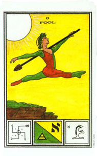 The Fool in the deck Tarot of Ceremonial Magick