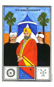 The Hierophant in the deck Tarot of Ceremonial Magick