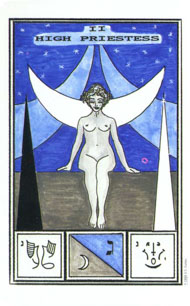 The High Priestess in the deck Tarot of Ceremonial Magick