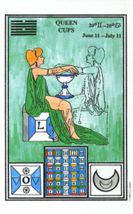 Queen of Cups in the deck Tarot of Ceremonial Magick