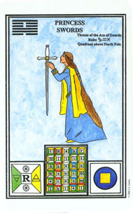 Page of Swords in the deck Tarot of Ceremonial Magick