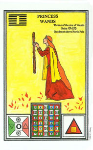 Page of Wands in the deck Tarot of Ceremonial Magick