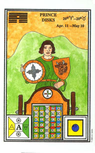 Knight of Pentacles in the deck Tarot of Ceremonial Magick