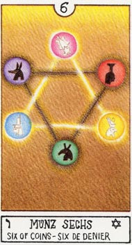 Six of Pentacles in the deck Eclectic Tarot