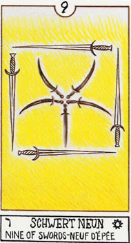 Nine of Swords in the deck Eclectic Tarot