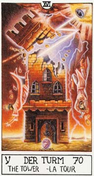 The Tower in the deck Eclectic Tarot