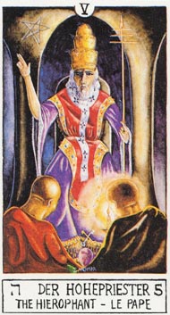 The Hierophant in the deck Eclectic Tarot