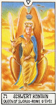 Queen of Swords in the deck Eclectic Tarot