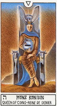 Queen of Pentacles in the deck Eclectic Tarot