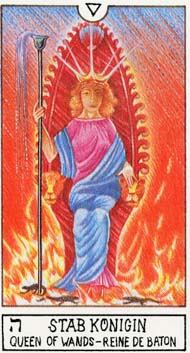 Queen of Wands in the deck Eclectic Tarot