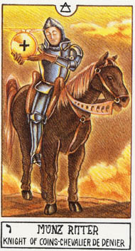 Knight of Pentacles in the deck Eclectic Tarot