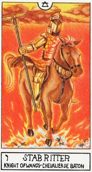 Knight of Wands in the deck Eclectic Tarot